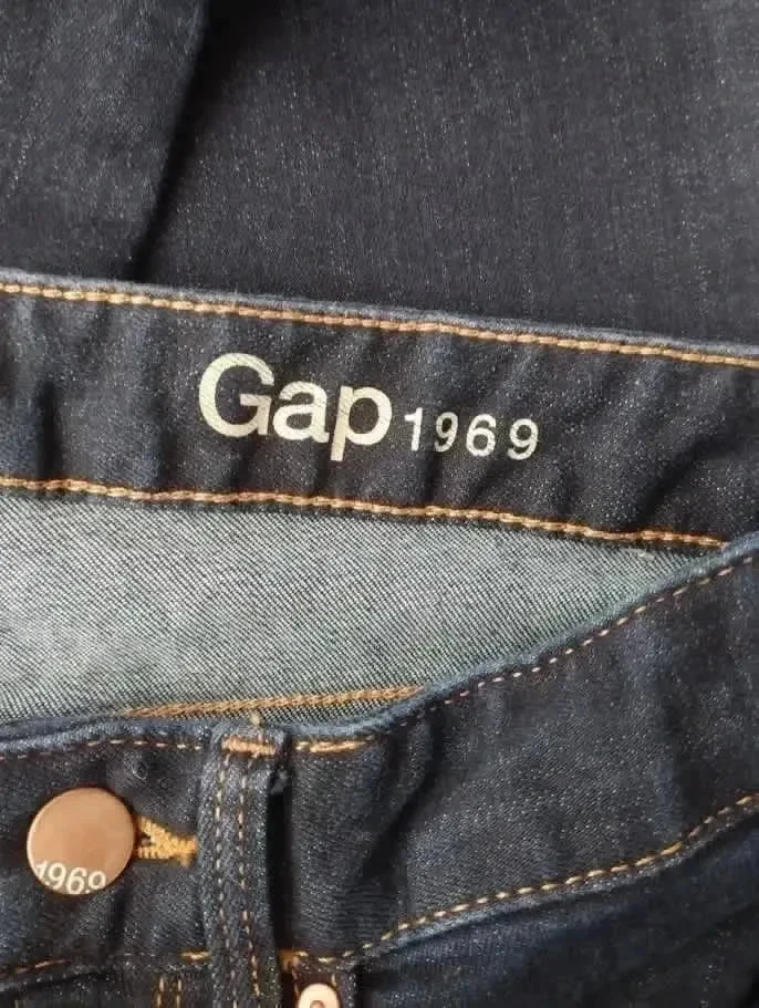 Jean GAP coupe straight fit - taille basse - stretch - neuf - bleu marine – photo 13